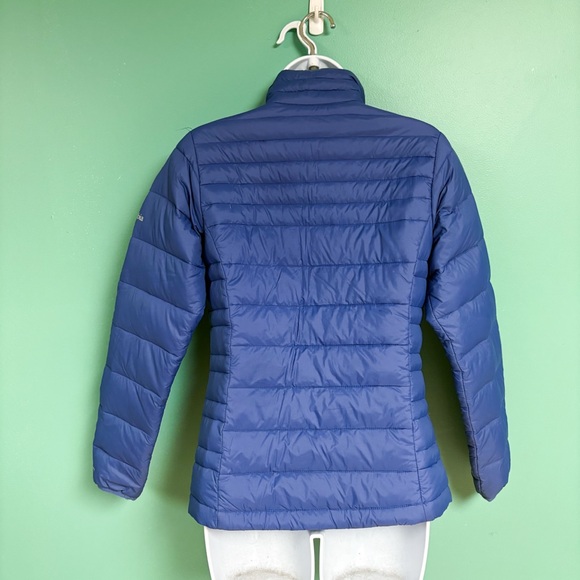 Columbia Blue Mist Falls 590 TurboDown Zip Up Puffer Jacket Womens M - Picture 7 of 9